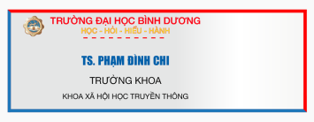 TS Pham Dinh Chi-Khoa XHHTT